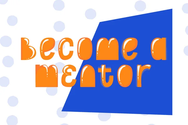 Become a Mentor letteting quote. Mentorship phrase concept. Typograpic vector illustration. Trendy motivation word — 图库矢量图片