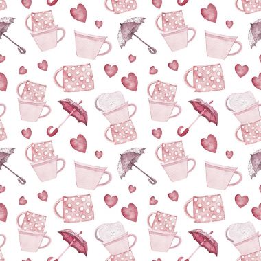 Suluboya tatlı sonbahar seamless modeli. 