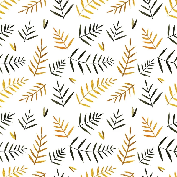 Sulu Boya renkli sonbahar seamless modeli.