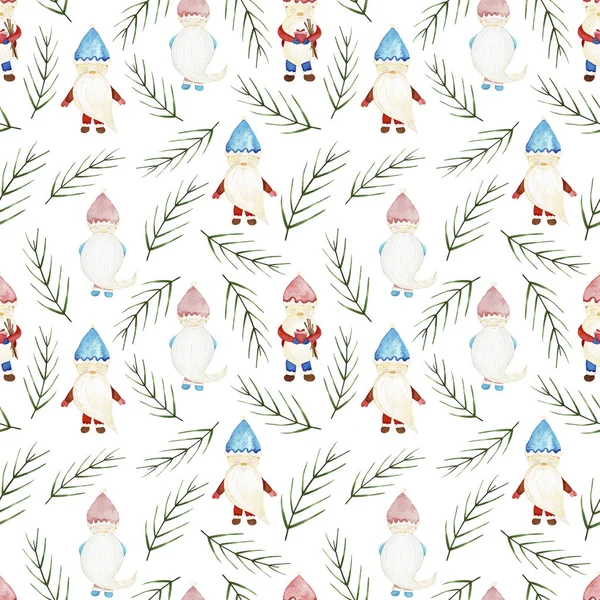 Suluboya kış seamless modeli. 