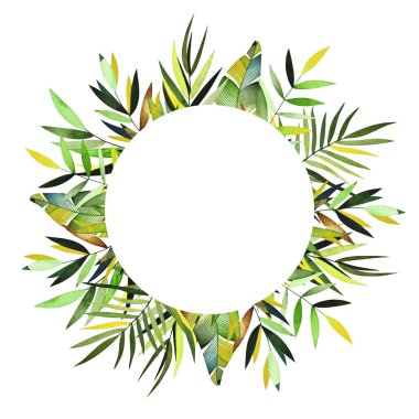 Suluboya tropic çerçeve. 