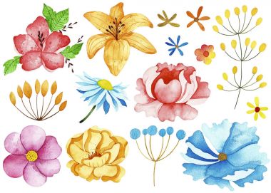 Suluboya bahar koleksiyonu. 