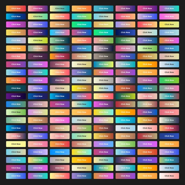 異なるグラデーションと色の web ボタン — ストックベクタ