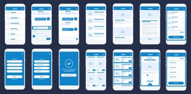 Mobil App tel kafes UI Kit. Hızlı prototip için detaylı tel kafes.