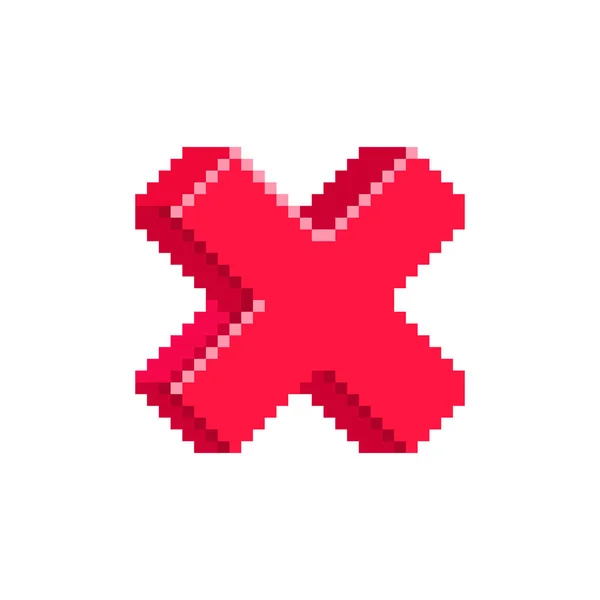 Croix icône rouge du document de déclin — Image vectorielle