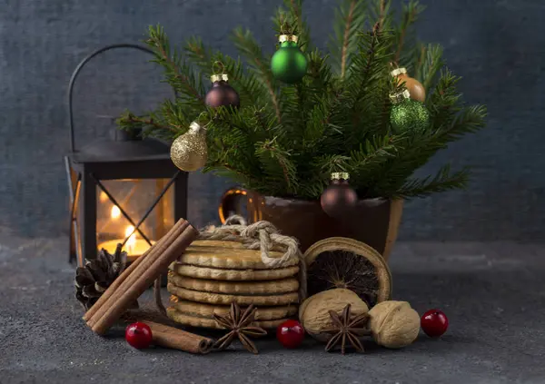 Composição de Natal acolhedora — Fotografia de Stock