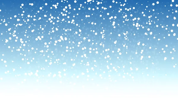 Fond bleu Noël avec neige — Image vectorielle