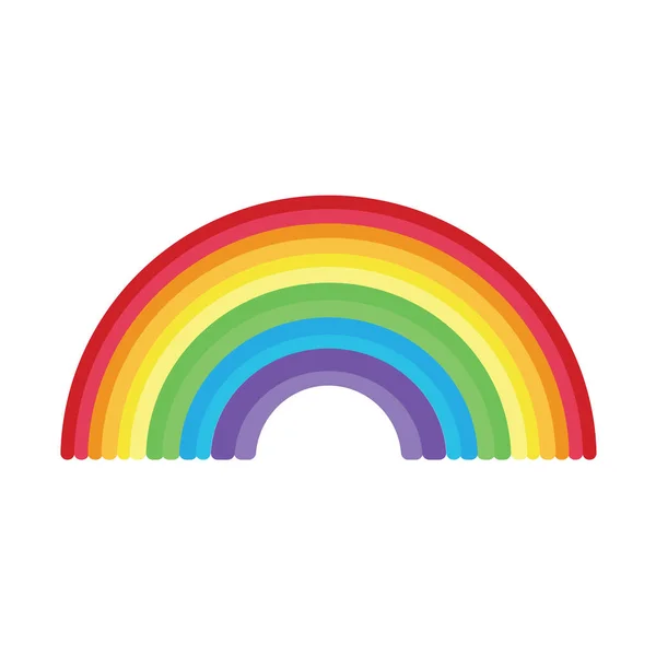 Kleurrijke regenboog op een witte achtergrond — Stockvector