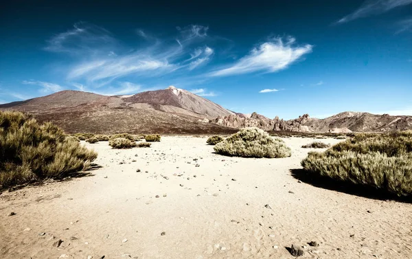 A következő reptér környékén: Teide vulkán sivatagban — Stock Fotó