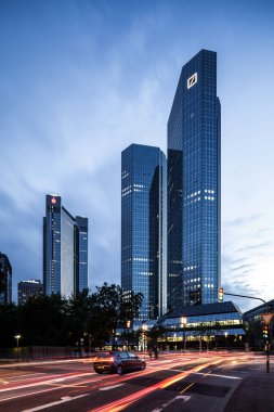 twilight in Frankfurt am Main