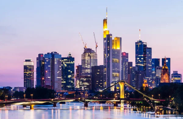 Twilight in Frankfurt am Main — Zdjęcie stockowe