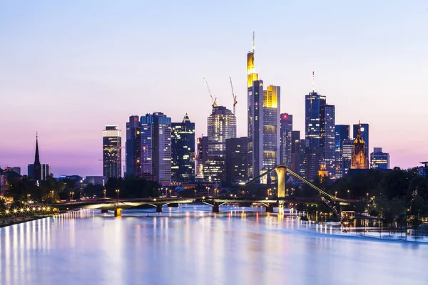 Twilight in Frankfurt am Main — стокове фото