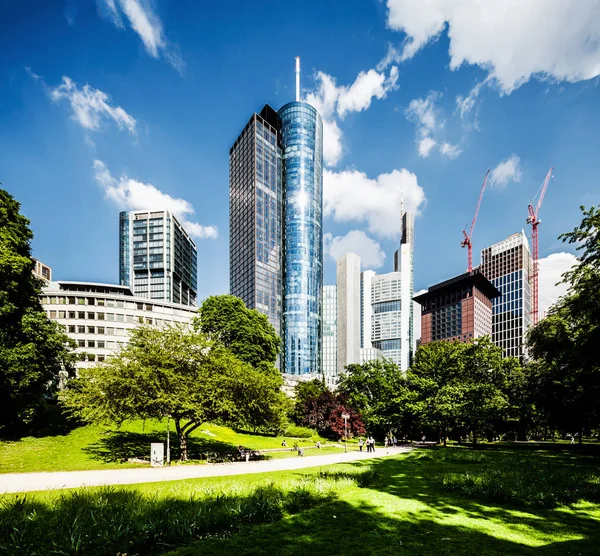 Panoráma města Frankfurt nad Mohanem — Stock fotografie