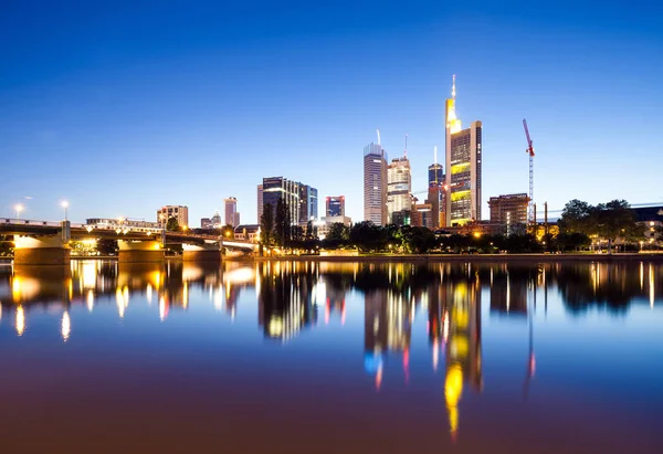 Twilight in Frankfurt am Main — Stock Photo, Image