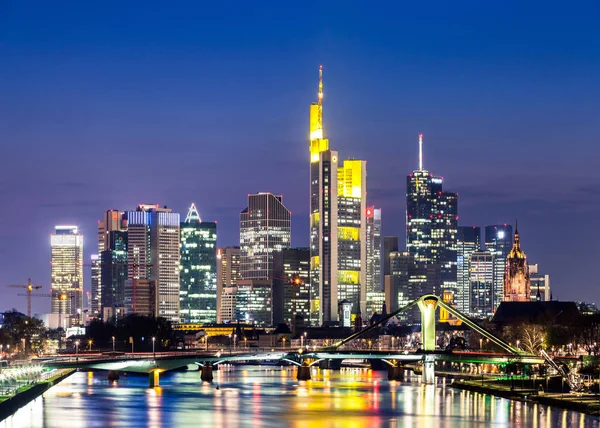 Twilight in Frankfurt am Main — Stock Photo, Image