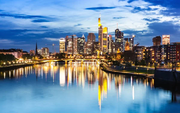 Twilight in Frankfurt am Main — Stok fotoğraf