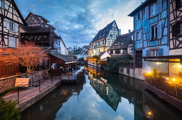 Cidade da noite de Colmar — Fotografia de Stock