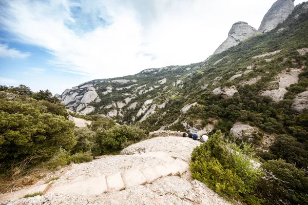 美丽的 mountainscape 和天际线 图库照片