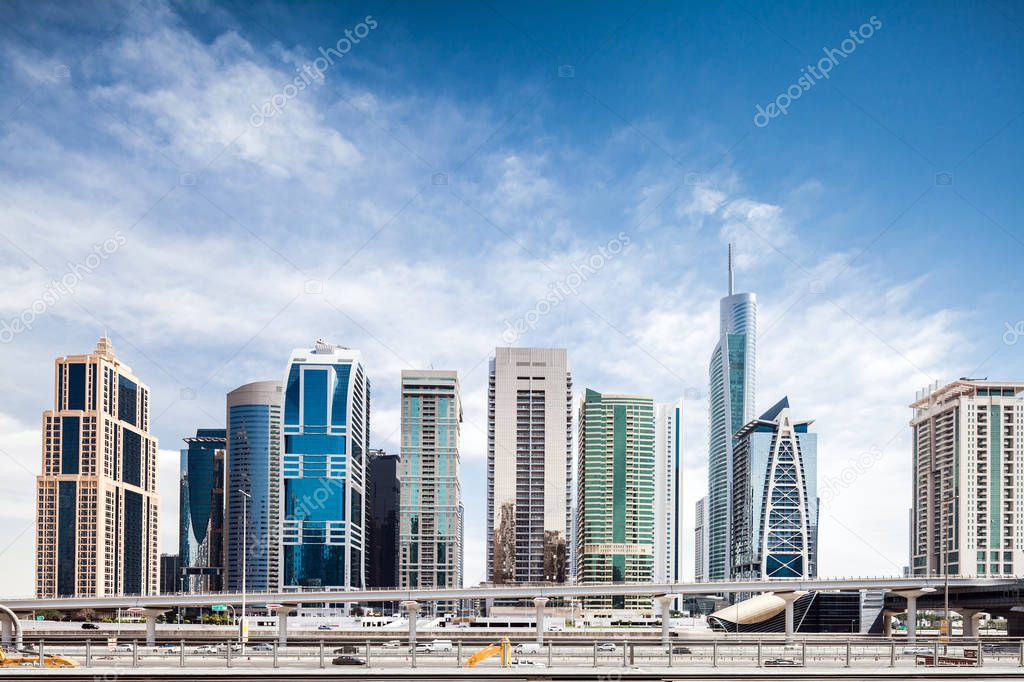 modern skyscrapers in Dubai 