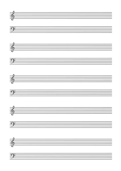 Papel para notas musicales — Vector de stock