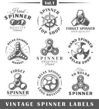 El spinner etiketleri ve logolar