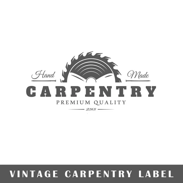 Carpentry label tempate — Stock Vector