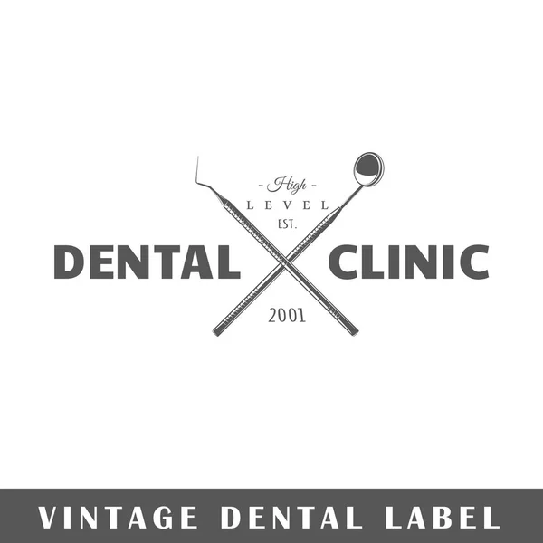 Dental label tempate — Stock Vector