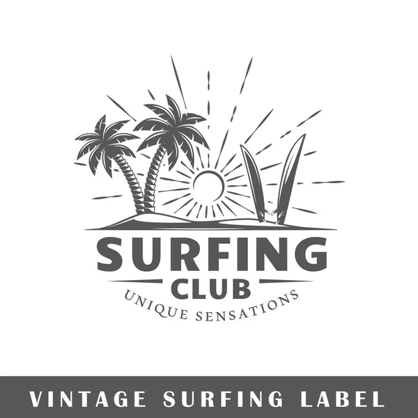 Surfa etikett tempate — Stock vektor