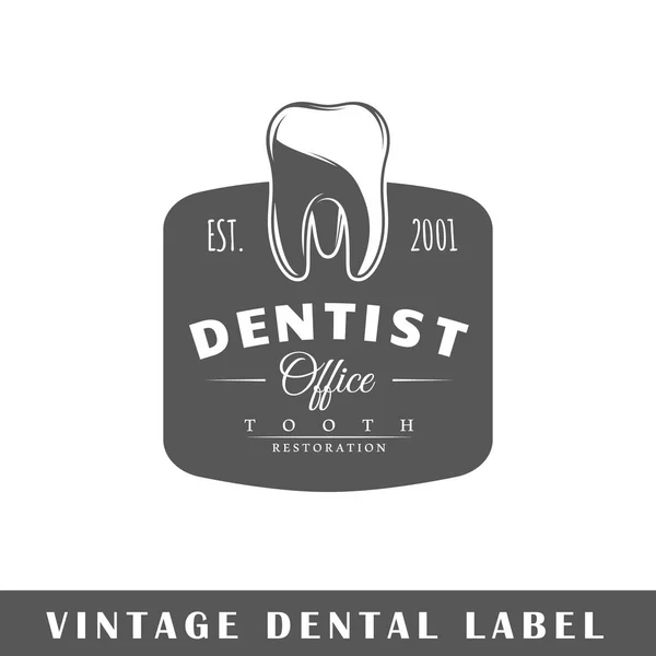 Plantilla de etiqueta dental — Vector de stock