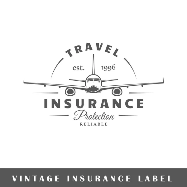 Modèle d'étiquette d'assurance — Image vectorielle