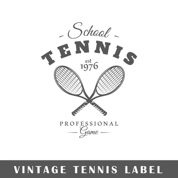 Plantilla de etiqueta de tenis — Archivo Imágenes Vectoriales