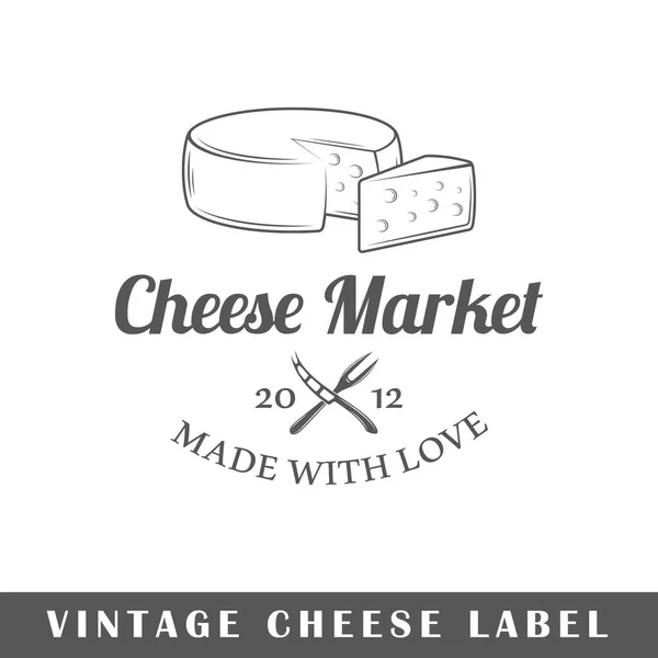 チーズのラベル テンプレート — ストックベクタ