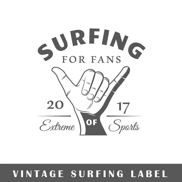 Surfing etikettmall — Stock vektor