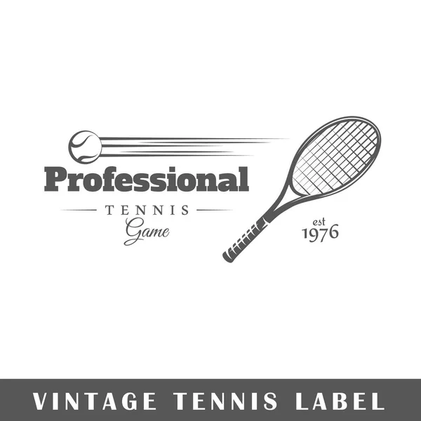 Modèle d'étiquette de tennis — Image vectorielle