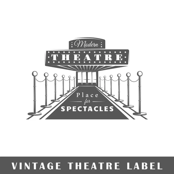 Modèle d'étiquette de théâtre — Image vectorielle