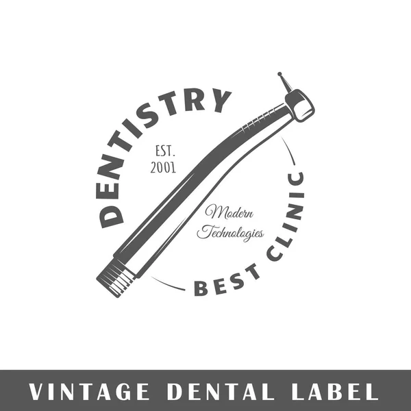 Plantilla de etiqueta dental — Vector de stock