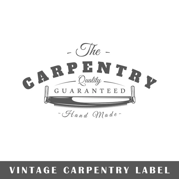 Carpentry label template — Stock Vector