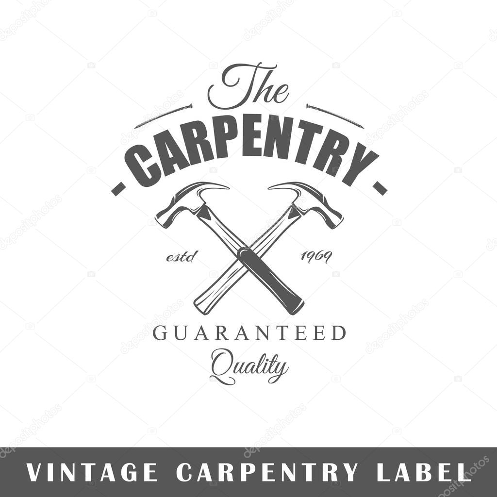 Carpentry label template