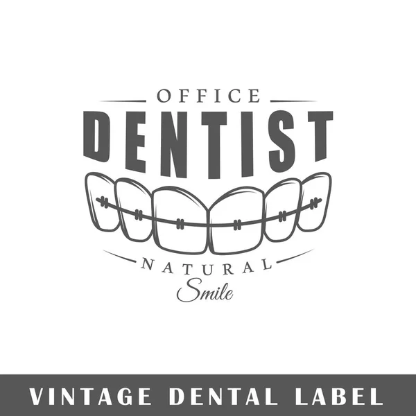 Plantilla de etiqueta dental — Vector de stock