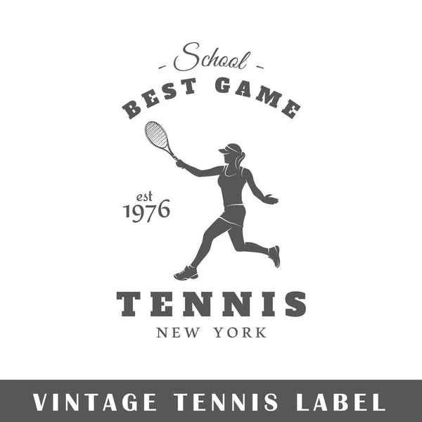 テニス ラベル テンプレート — ストックベクタ