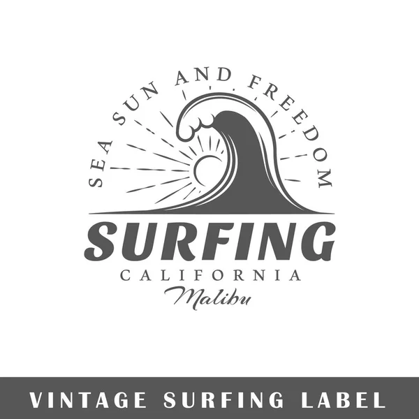 Surfing etikettmall — Stock vektor