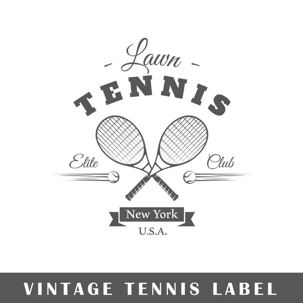 Plantilla de etiqueta de tenis — Archivo Imágenes Vectoriales