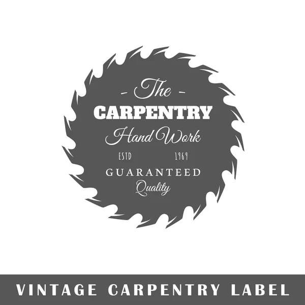 Carpentry label template — Stock Vector