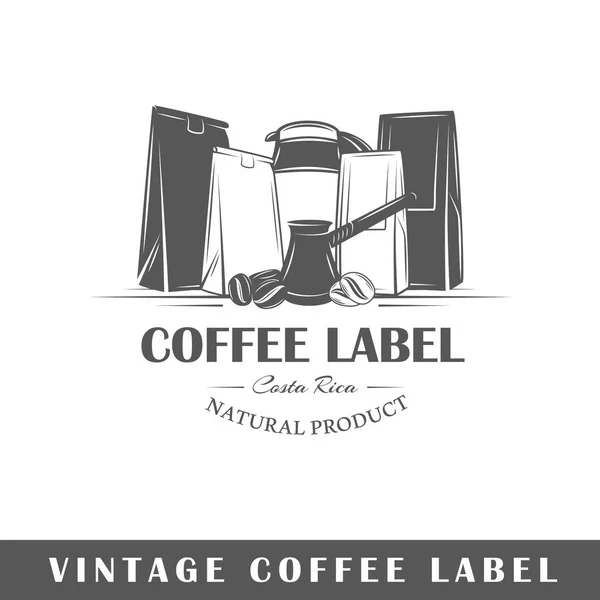 Labelsjabloon koffie — Stockvector