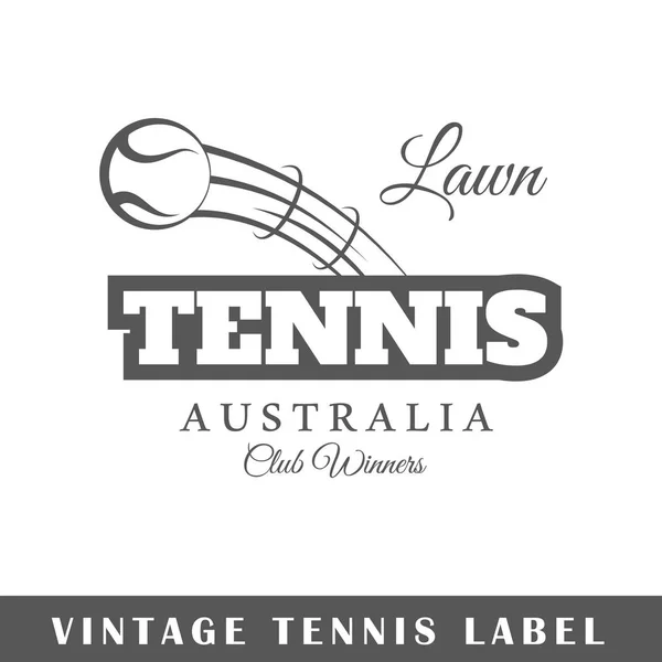 Plantilla de etiqueta de tenis — Archivo Imágenes Vectoriales