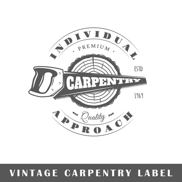 Carpentry label template — Stock Vector