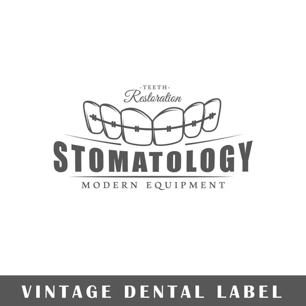 Plantilla de etiqueta dental — Archivo Imágenes Vectoriales