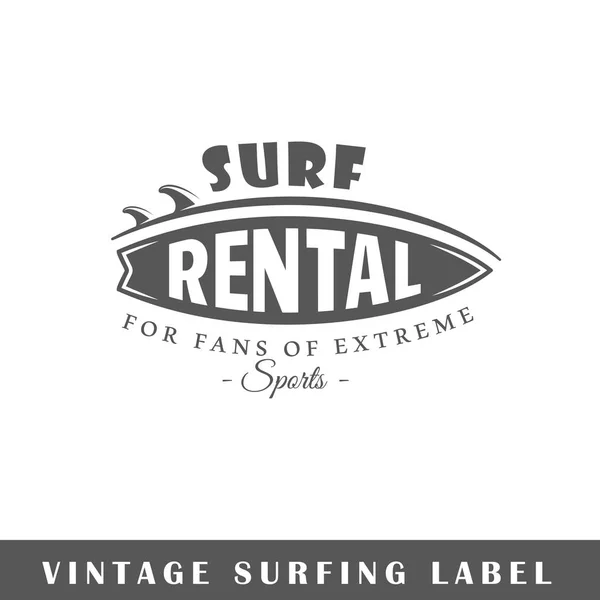 Modèle d'étiquette de surf — Image vectorielle