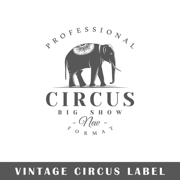 Modèle d'étiquette de cirque — Image vectorielle