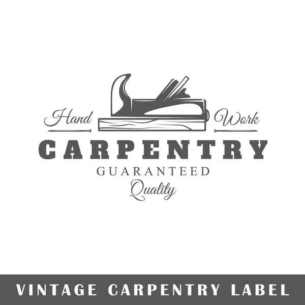 Plantilla de etiqueta de carpintería — Archivo Imágenes Vectoriales